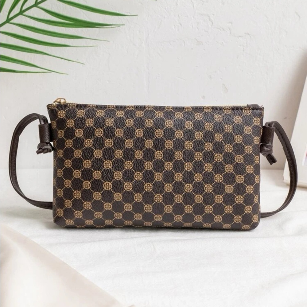 ⚠️Clearance Coffee Brown Print Crossbody Bag - Picture 3 of 4